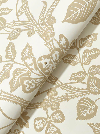 Rifle Paper Co. Gracie Garden Wallpaper - Gold & Linen