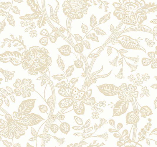 Rifle Paper Co. Gracie Garden Wallpaper - Beige & White