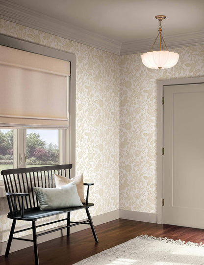 Rifle Paper Co. Gracie Garden Wallpaper - Beige & White