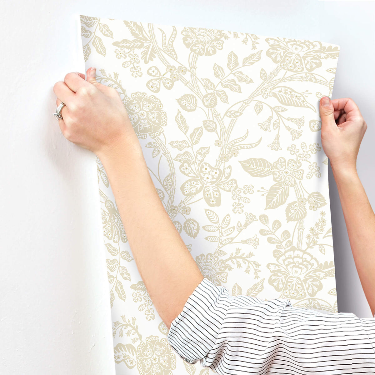 Rifle Paper Co. Gracie Garden Wallpaper - Beige & White