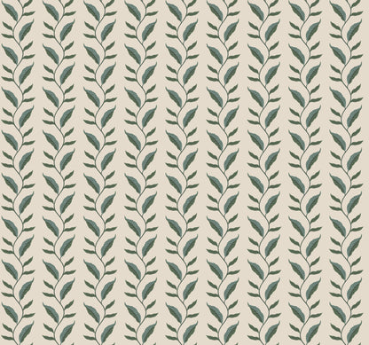 Rifle Paper Co. Seagrass Wallpaper Sample - Emerald & Linen