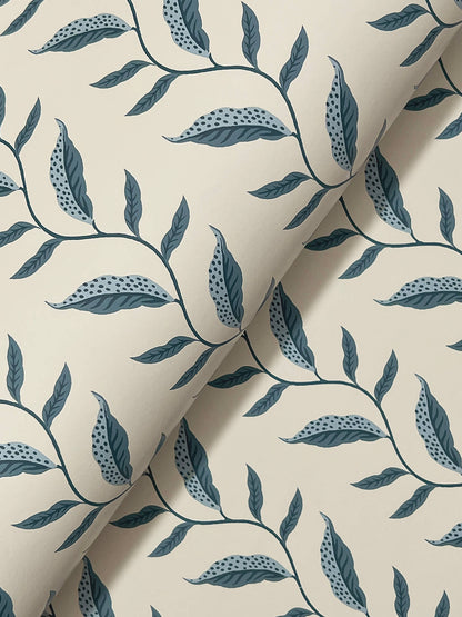 Rifle Paper Co. Seagrass Wallpaper Sample - Slate & Linen