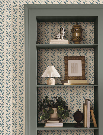 Rifle Paper Co. Seagrass Wallpaper Sample - Slate & Linen