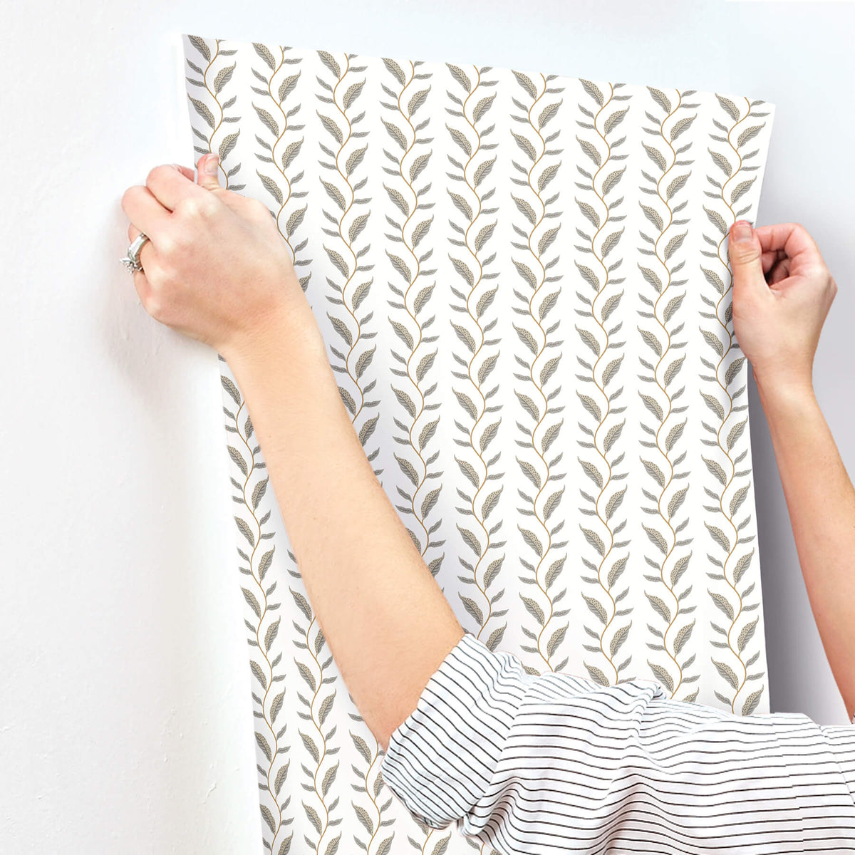 Rifle Paper Co. Seagrass Wallpaper Sample - White