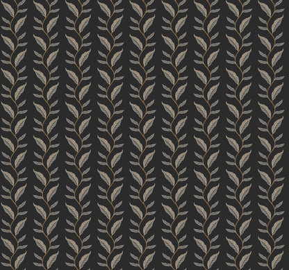 Rifle Paper Co. Seagrass Wallpaper Sample - Black