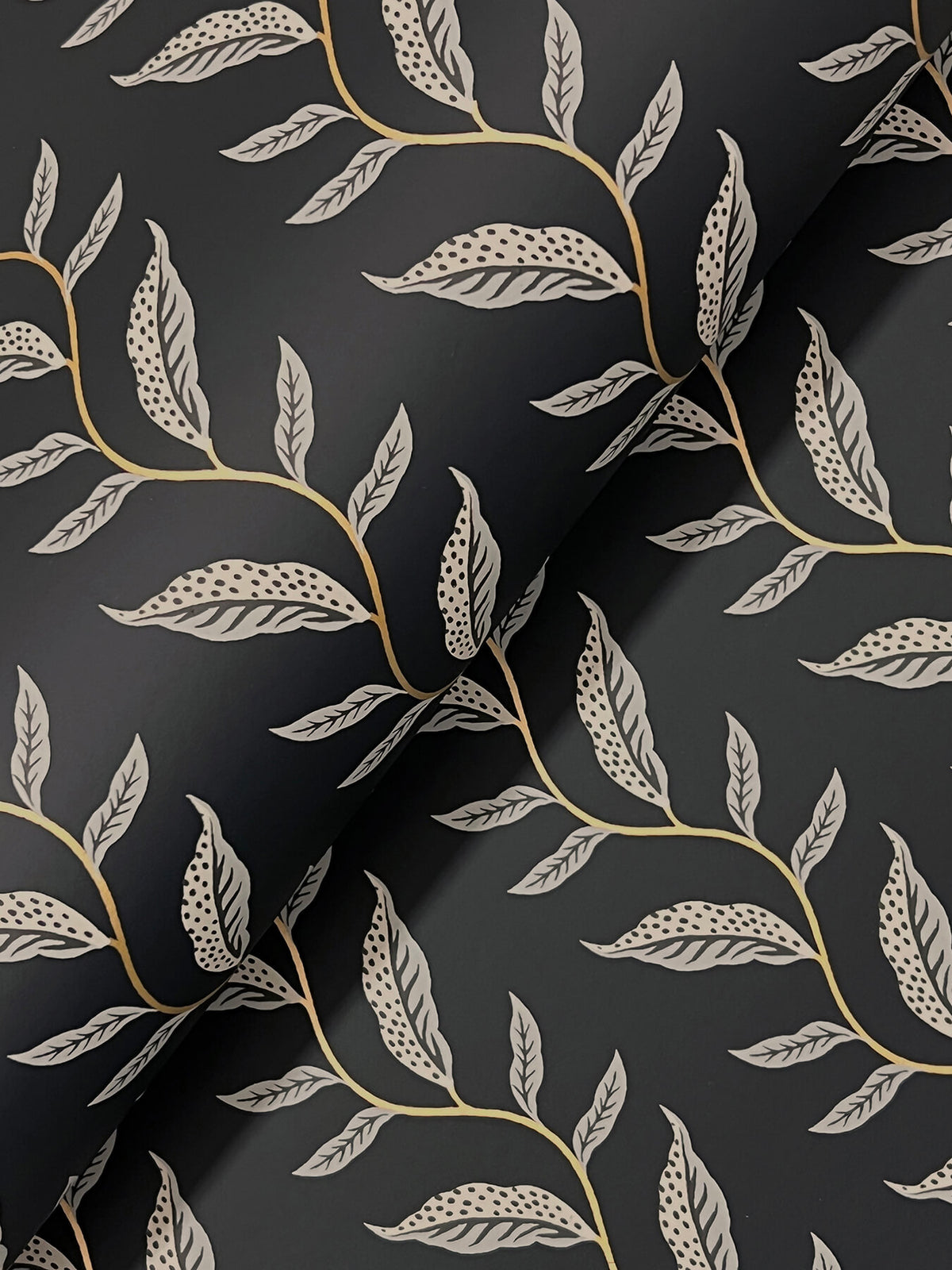Rifle Paper Co. Seagrass Wallpaper Sample - Black