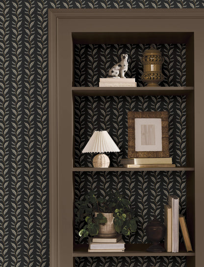 Rifle Paper Co. Seagrass Wallpaper Sample - Black