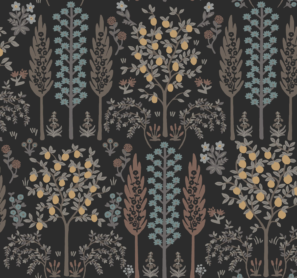 Rifle Paper Co. Fenna Wallpaper Sample - Black