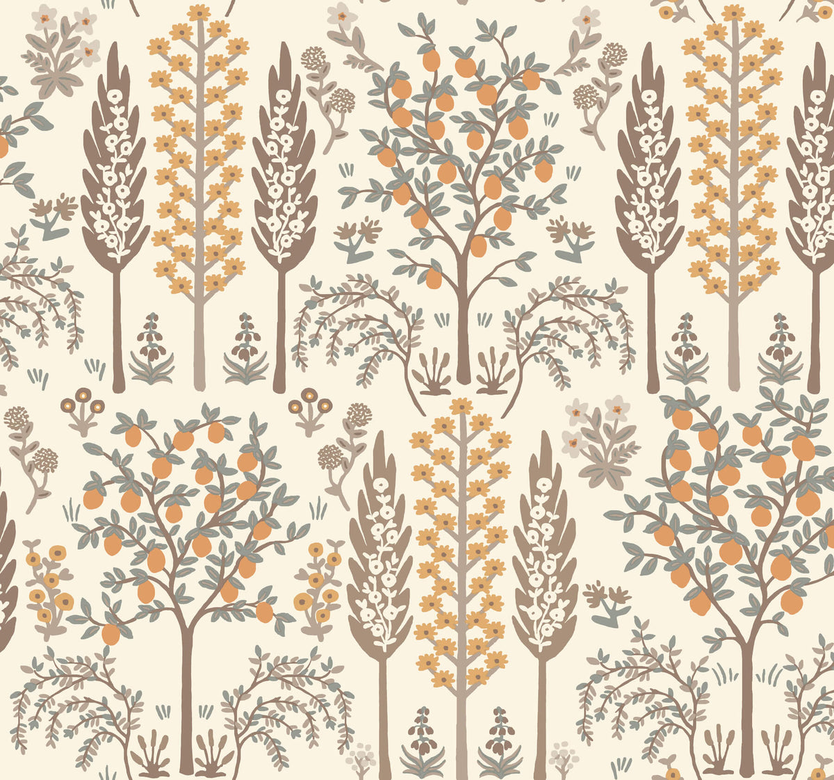 Rifle Paper Co. Fenna Wallpaper - Brown & Gold