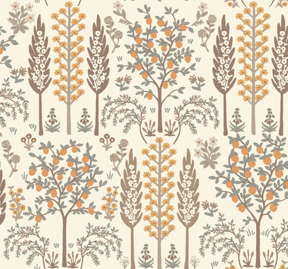 Rifle Paper Co. Fenna Wallpaper - Brown & Gold