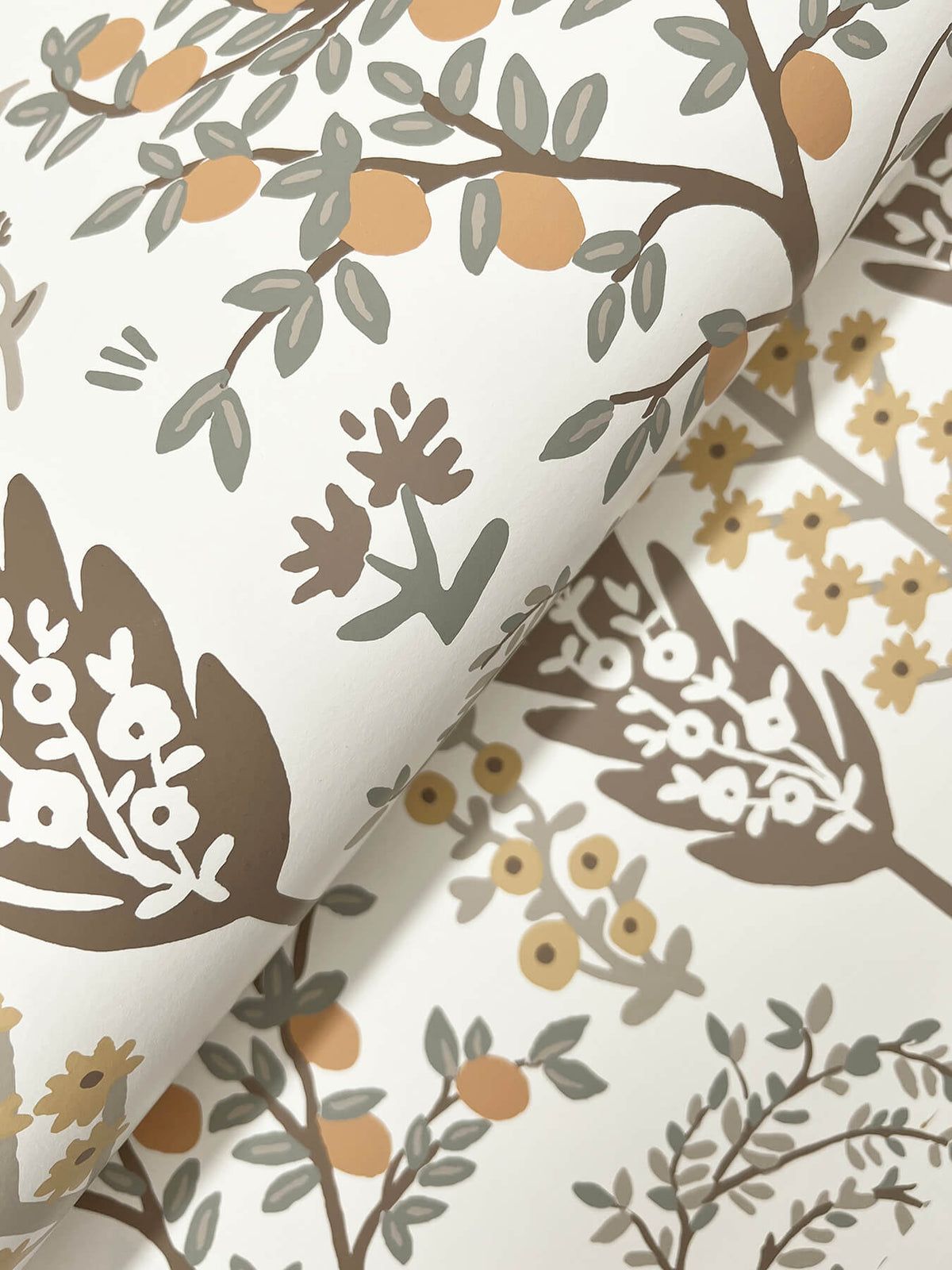 Rifle Paper Co. Fenna Wallpaper - Brown & Gold