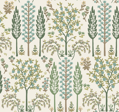 Rifle Paper Co. Fenna Wallpaper Sample - Green