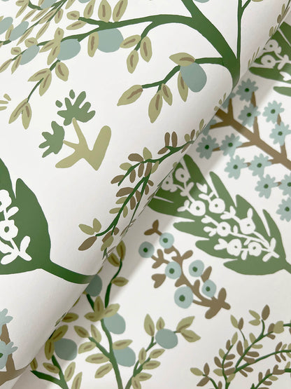 Rifle Paper Co. Fenna Wallpaper Sample - Green