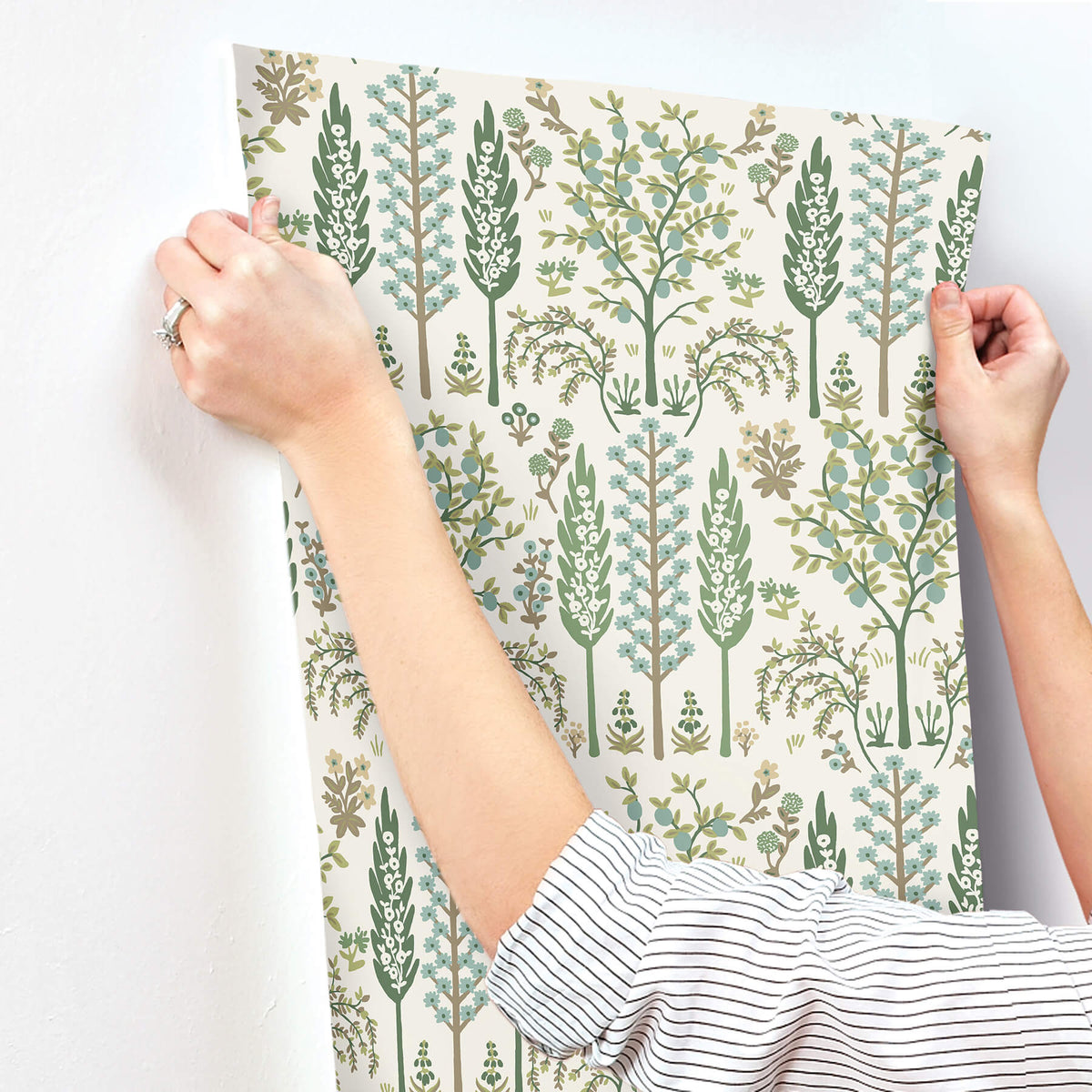 Rifle Paper Co. Fenna Wallpaper Sample - Green