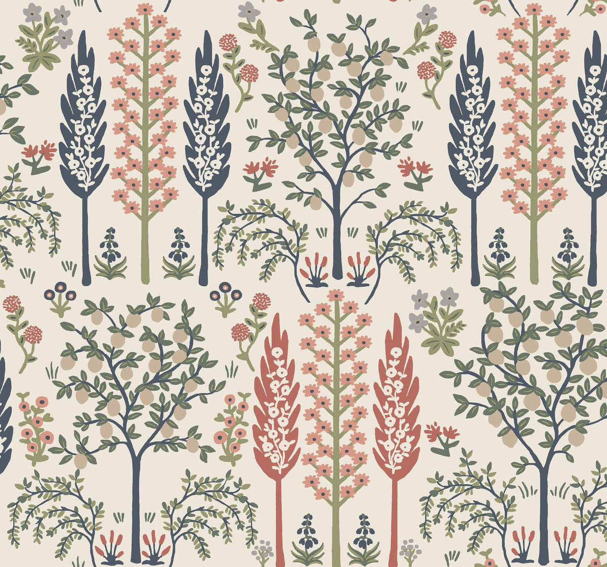 Rifle Paper Co. Fenna Wallpaper Sample - Cream Multi