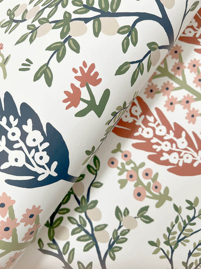 Rifle Paper Co. Fenna Wallpaper Sample - Cream Multi