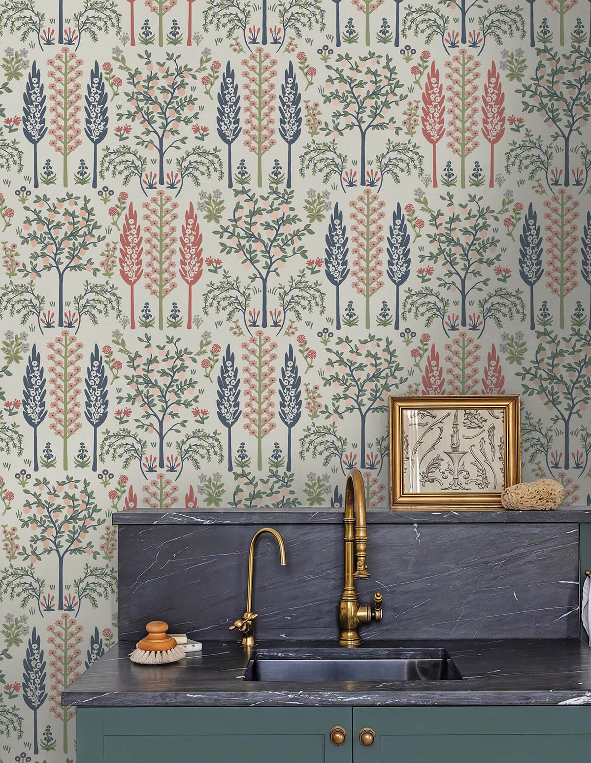 Rifle Paper Co. Fenna Wallpaper Sample - Cream Multi