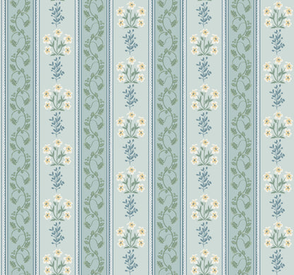 Rifle Paper Co. Portico Wallpaper Sample - Blue