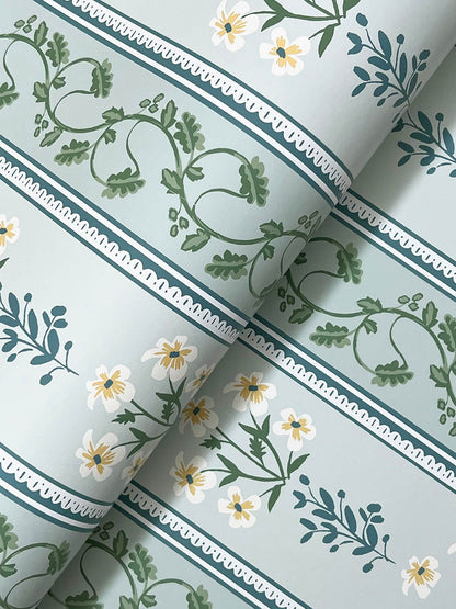 Rifle Paper Co. Portico Wallpaper Sample - Blue