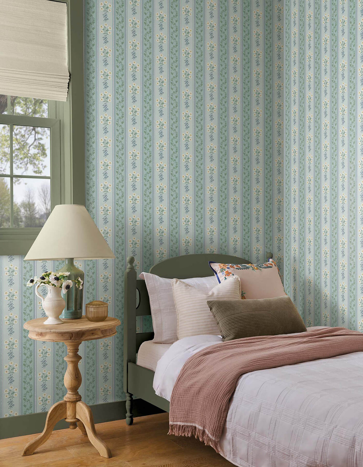 Rifle Paper Co. Portico Wallpaper Sample - Blue