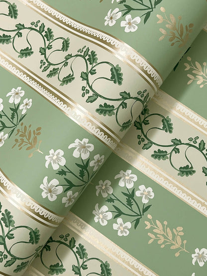 Rifle Paper Co. Portico Wallpaper Sample - Sage