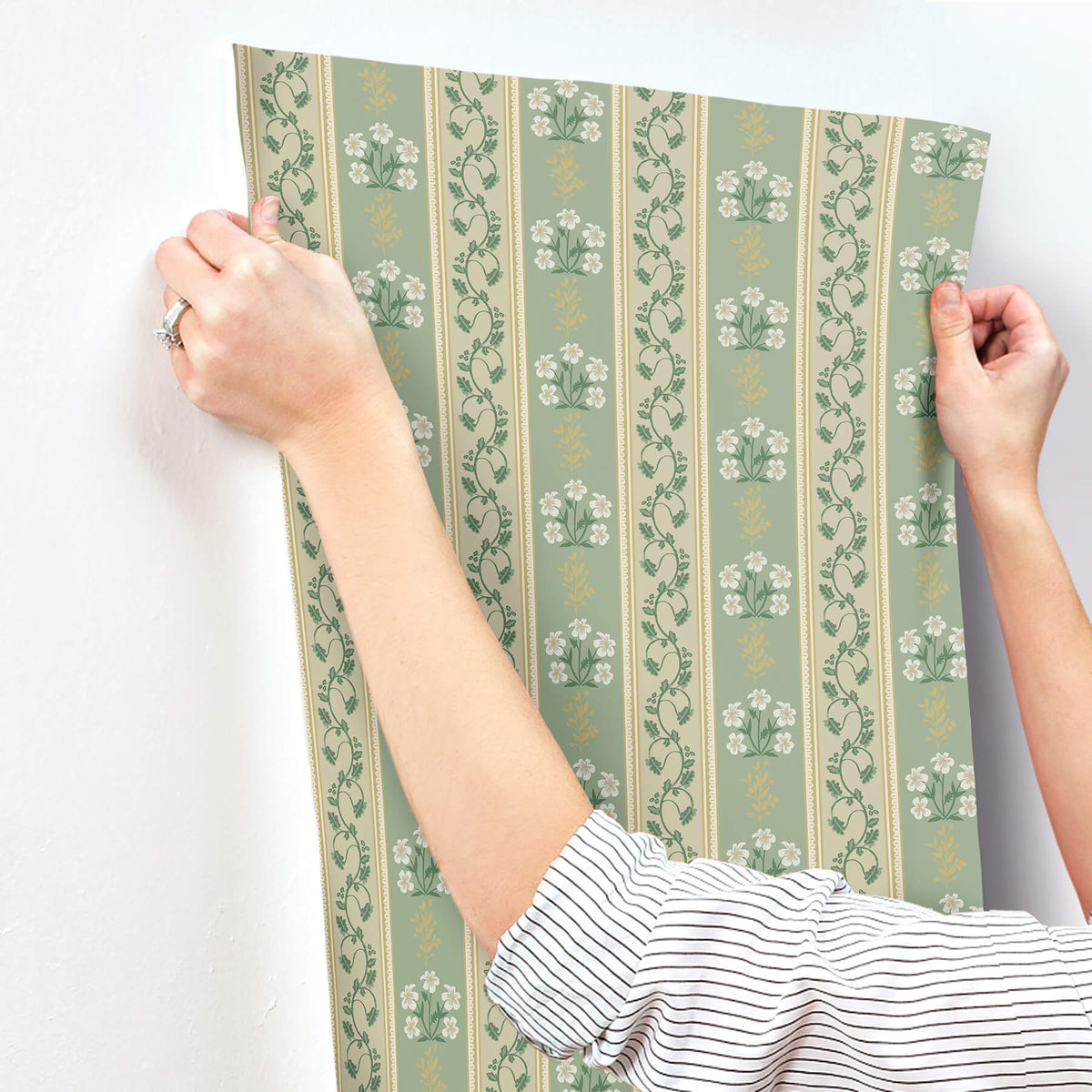 Rifle Paper Co. Portico Wallpaper Sample - Sage