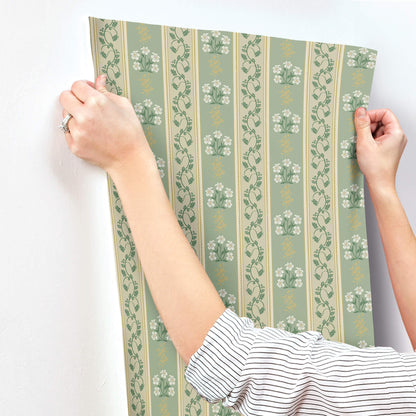 Rifle Paper Co. Portico Wallpaper Sample - Sage