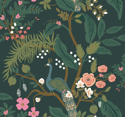 Rifle Paper Co. Peacock Wallpaper - Emerald