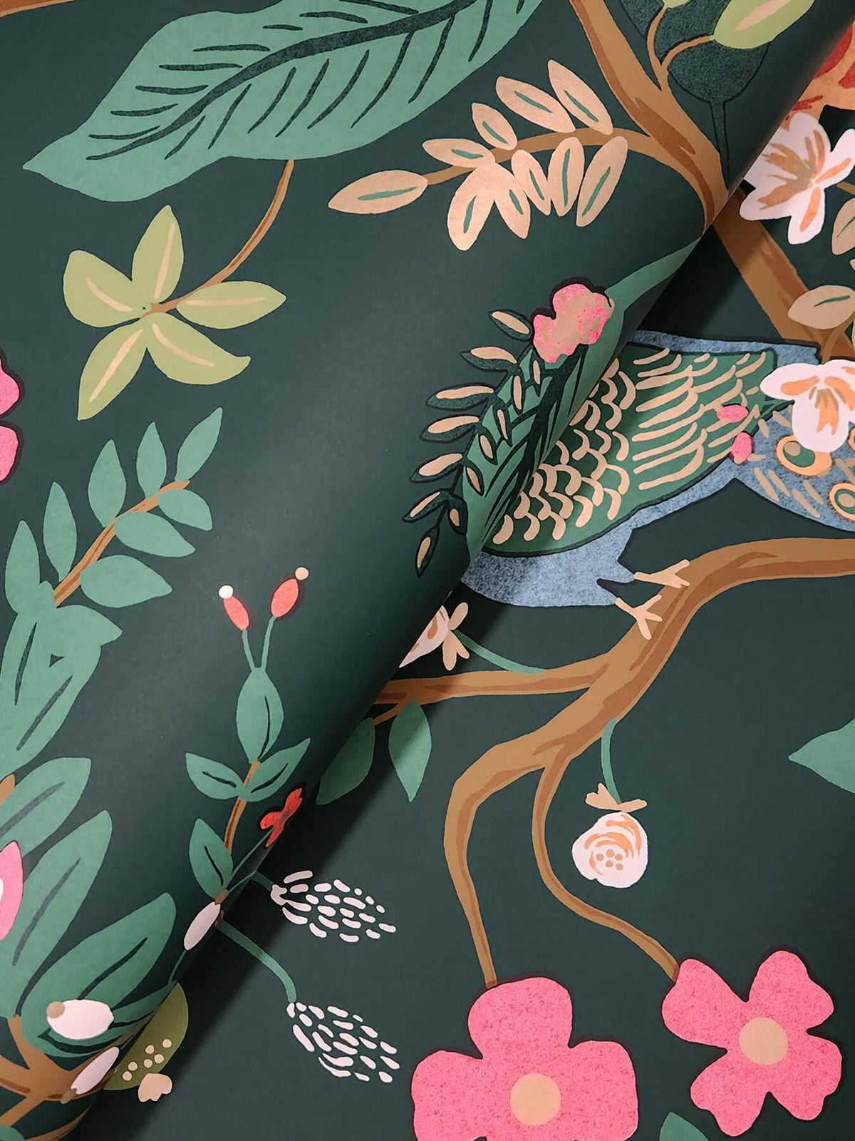 Rifle Paper Co. Peacock Wallpaper - Emerald