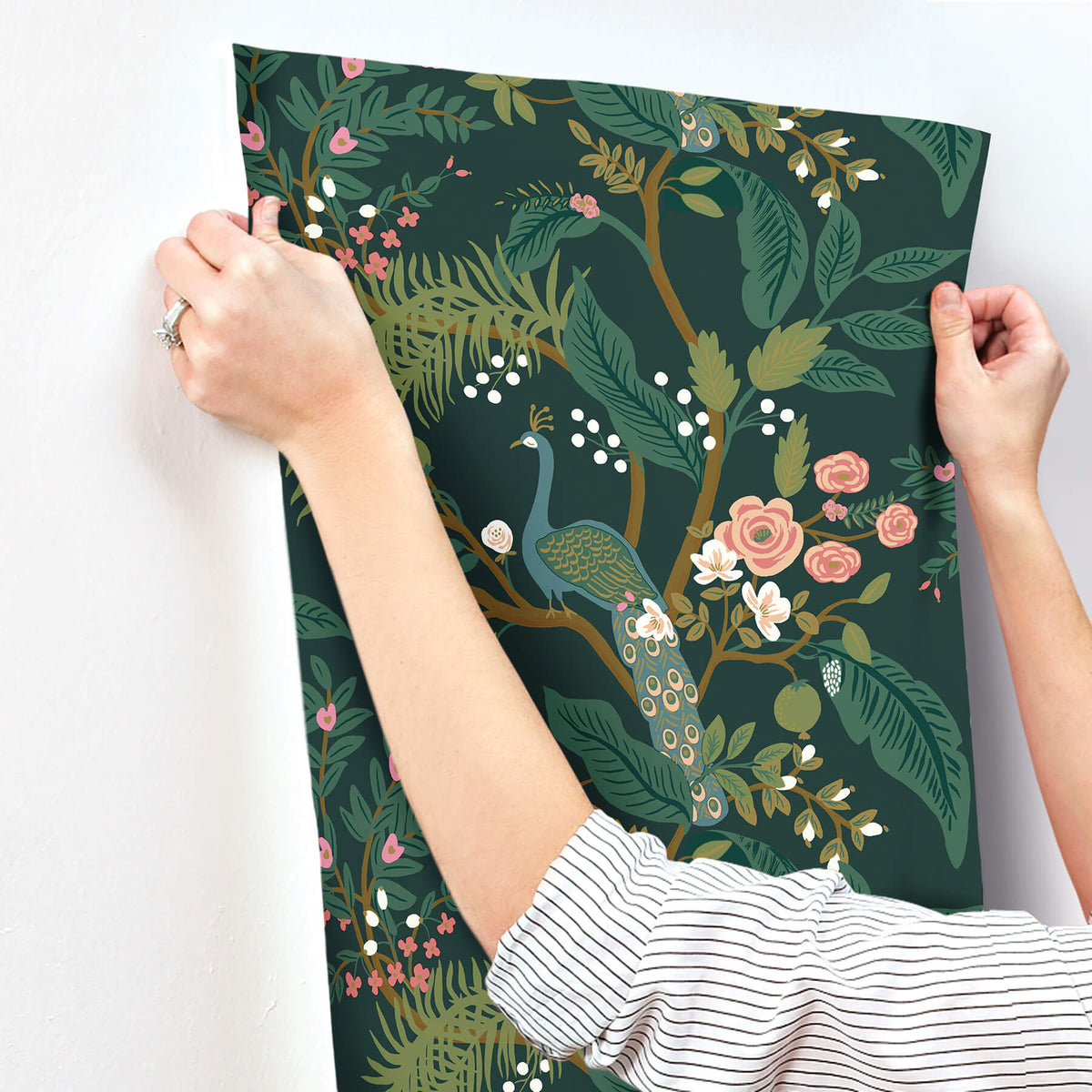 Rifle Paper Co. Peacock Wallpaper - Emerald