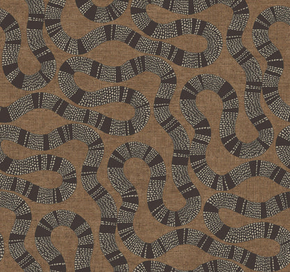 Antonina Vella Artifacts Ophidia Wallpaper - Brown