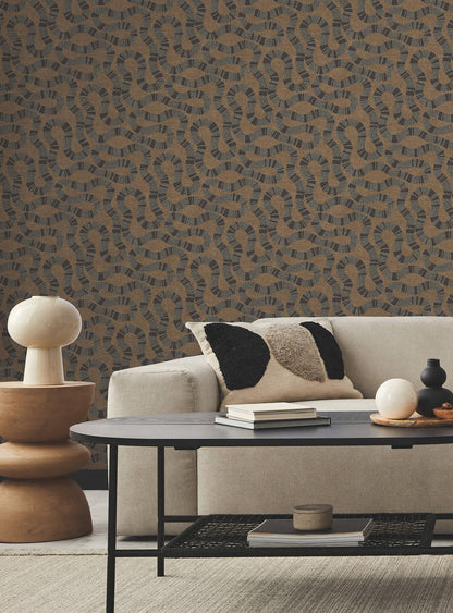 Antonina Vella Artifacts Ophidia Wallpaper - Brown