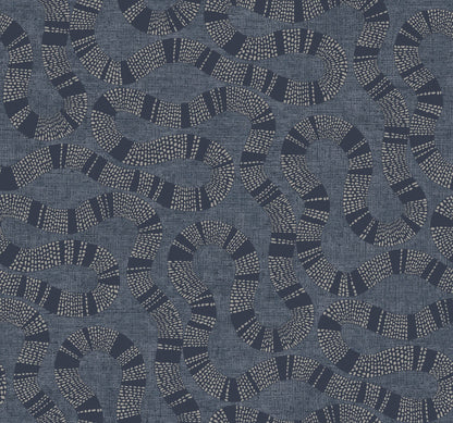 Antonina Vella Artifacts Ophidia Wallpaper - Navy