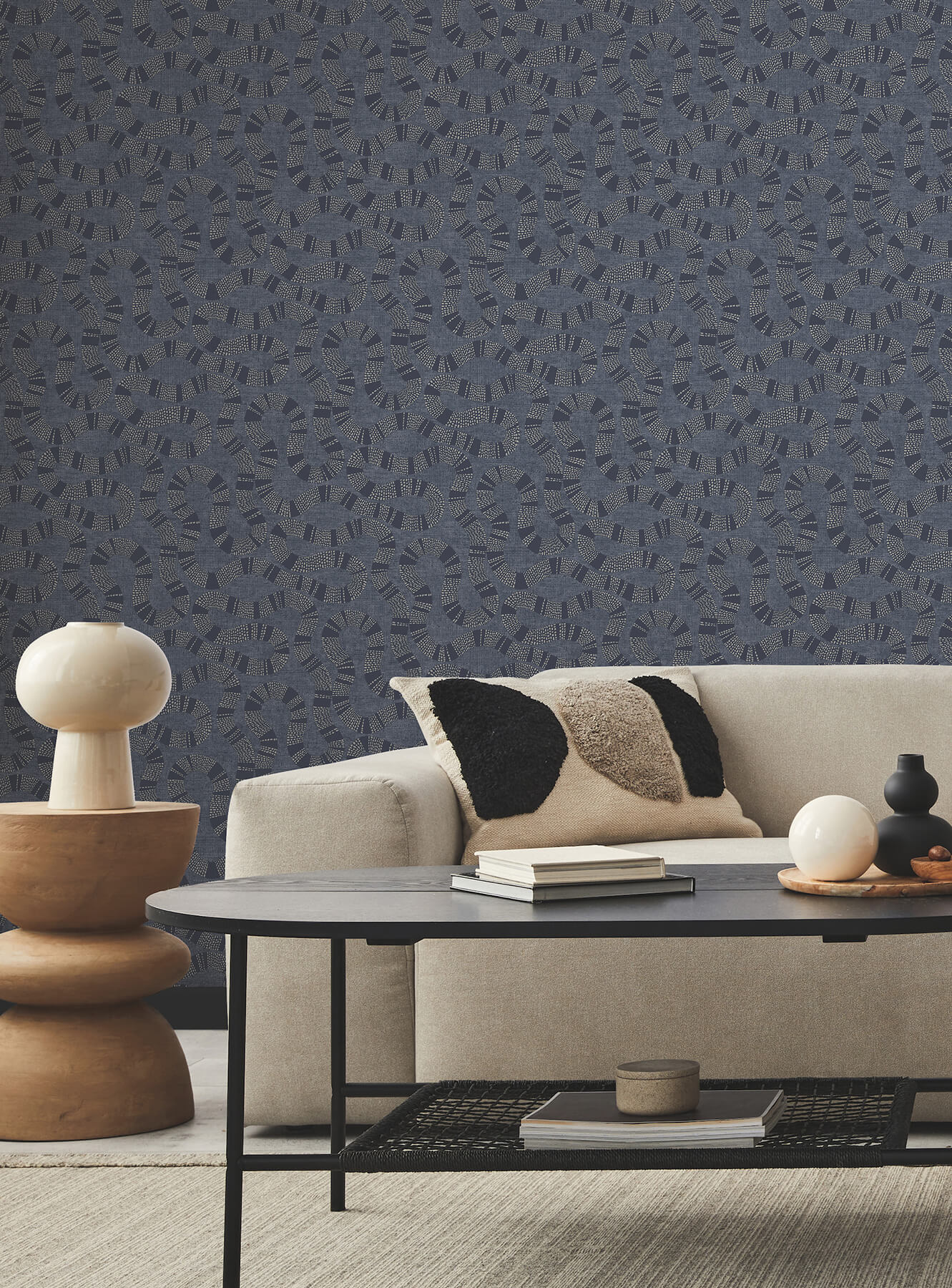 Antonina Vella Artifacts Ophidia Wallpaper - Navy