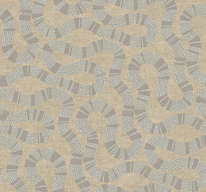 Antonina Vella Artifacts Ophidia Wallpaper - Taupe