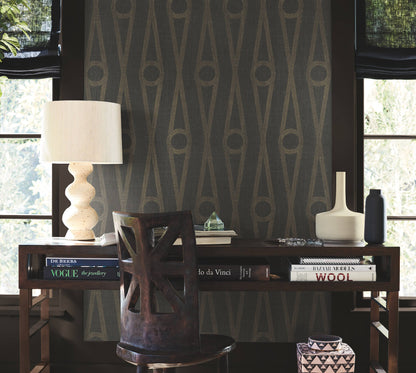 Antonina Vella Artifacts Henlein Wallpaper - Charcoal