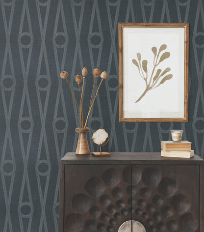 Antonina Vella Artifacts Henlein Wallpaper - Indigo