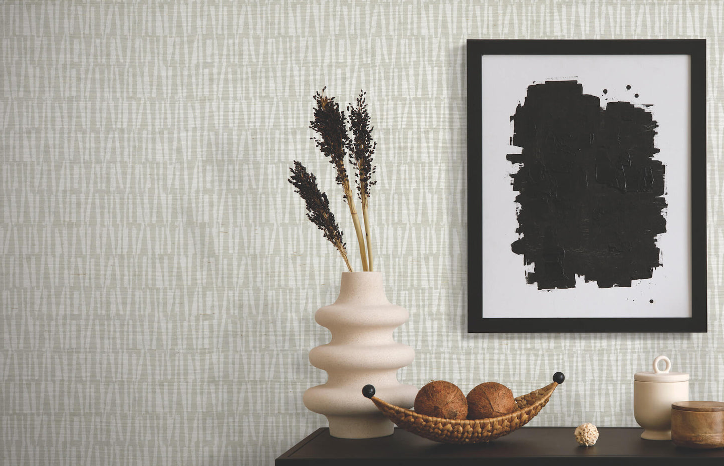 Antonina Vella Artifacts Thatched Wallpaper - Grey