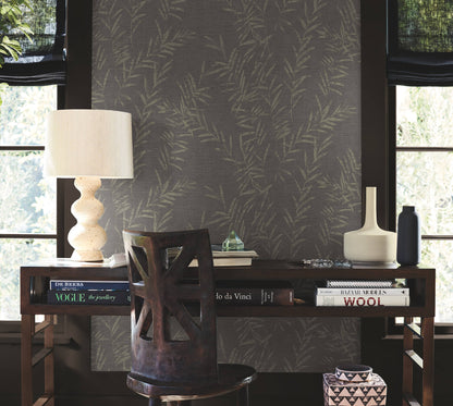 Antonina Vella Artifacts Allerton Bamboo Wallpaper - Black