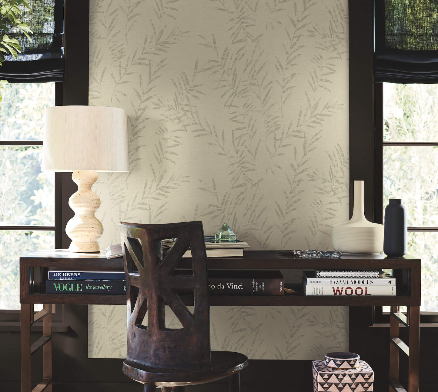 Antonina Vella Artifacts Allerton Bamboo Wallpaper - Linen