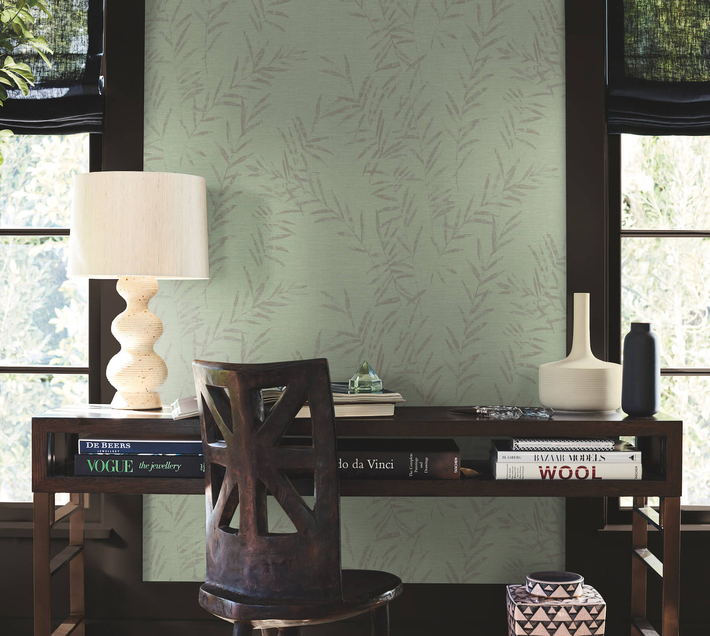 Antonina Vella Artifacts Allerton Bamboo Wallpaper - Sage