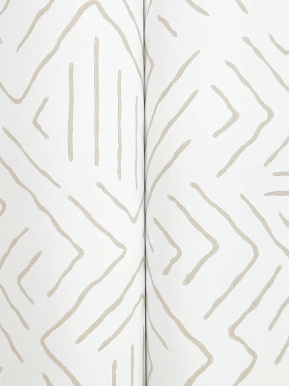 Antonina Vella Artifacts Sirih Wallpaper - Beige & White