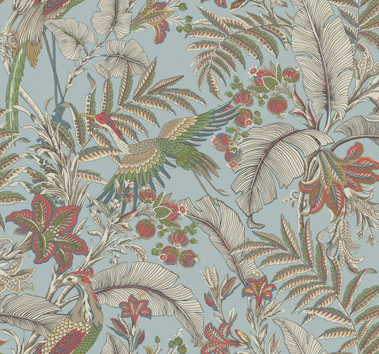 Antonina Vella Artifacts Heronwood Wallpaper - Sky Blue