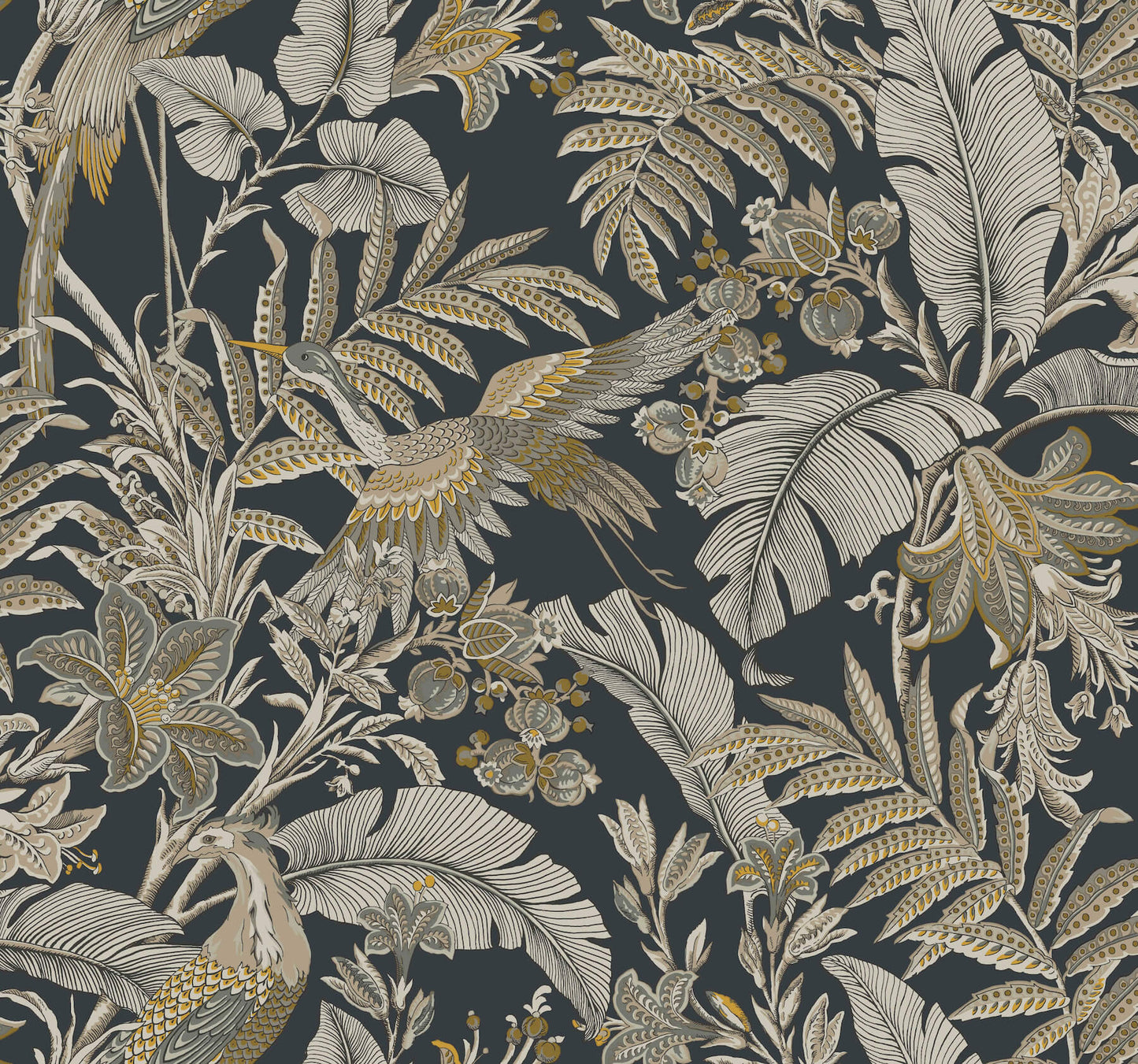 Antonina Vella Artifacts Heronwood Wallpaper - Black