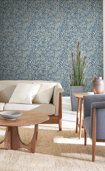 Ronald Redding Arts & Crafts Rowan Wallpaper - Dusty Blue