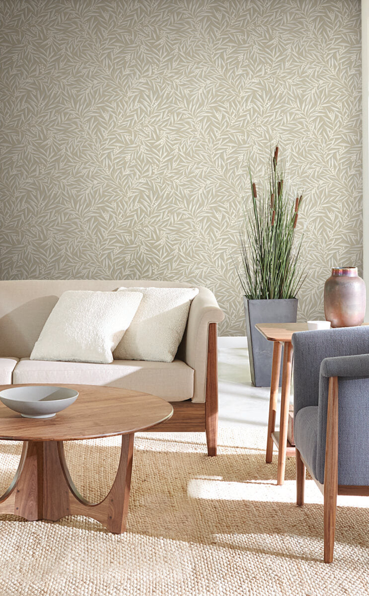 Ronald Redding Arts & Crafts Rowan Wallpaper - Neutral