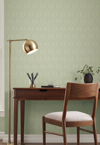 Ronald Redding Arts & Crafts Craftsman  Wallpaper - Green