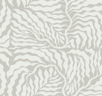 Artistic Abstracts Fern Fronds Wallpaper - Gray