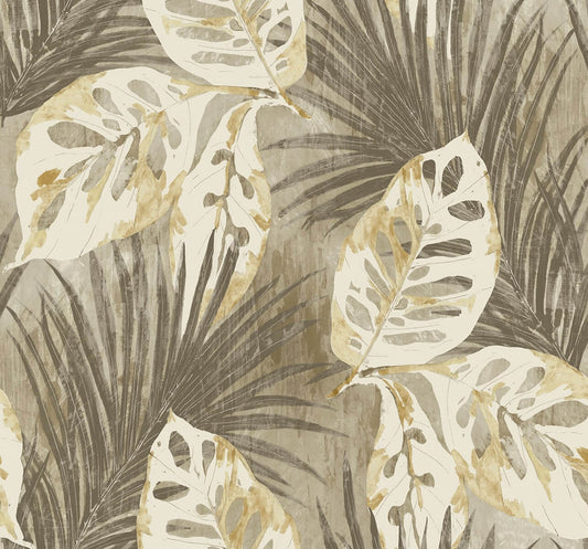 Seabrook Designs Bali Tropical Karma Wallpaper - Neutral