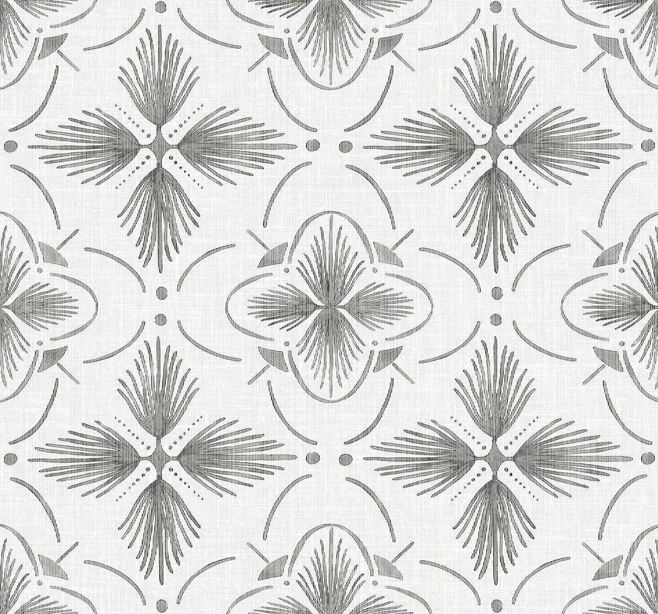 Seabrook Designs Bali Tropical Sari Wallpaper - Charcoal